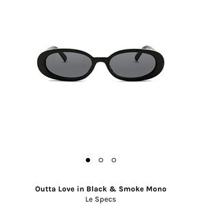 Le Specs Outta Love in Black & Smoke Mono